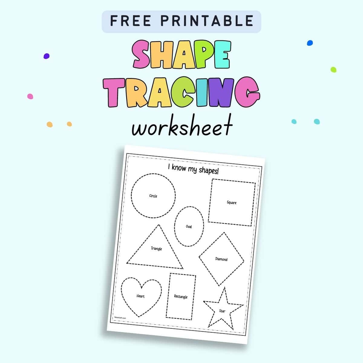 shape tracing worksheets