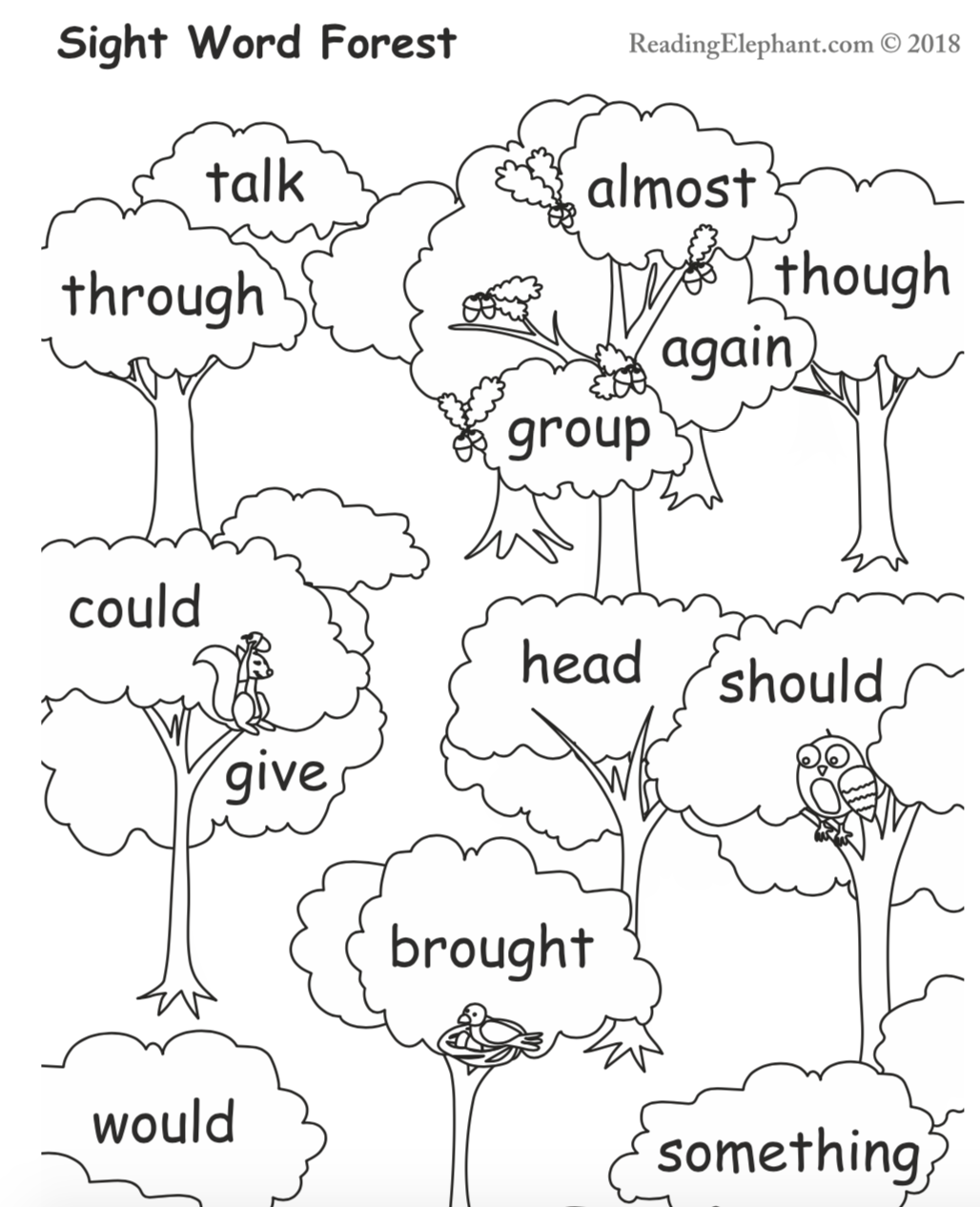 sight words worksheets