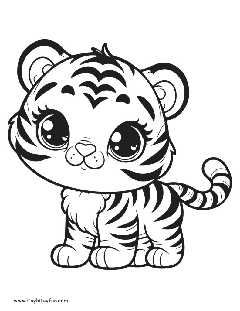 Free Printable Tiger Coloring Pages For Kids Itsy Bitsy Fun
