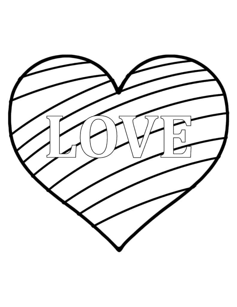 Free Printable Valentine s Day Heart Coloring Page A Crafty Life