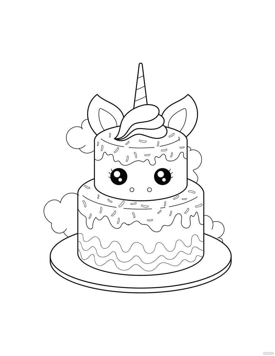 cake coloring page