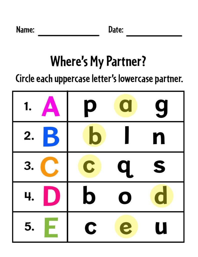 Free Uppercase And Lowercase Letter Recognition Worksheets The Hollydog Blog
