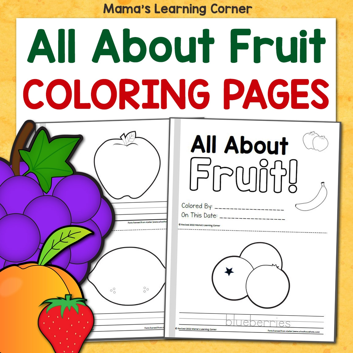 fruit coloring pages fruit coloring pages