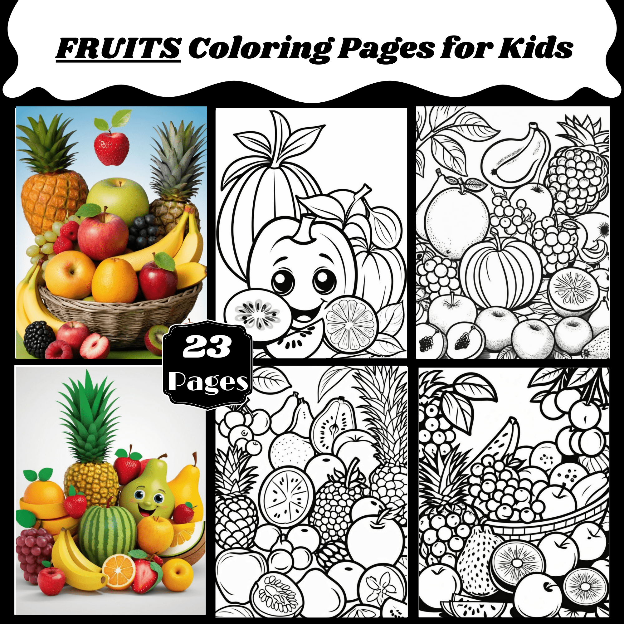 Fruits Coloring Pages For Kids Made By Teachers Fruits Coloring Pages For Kids Made By Teachers