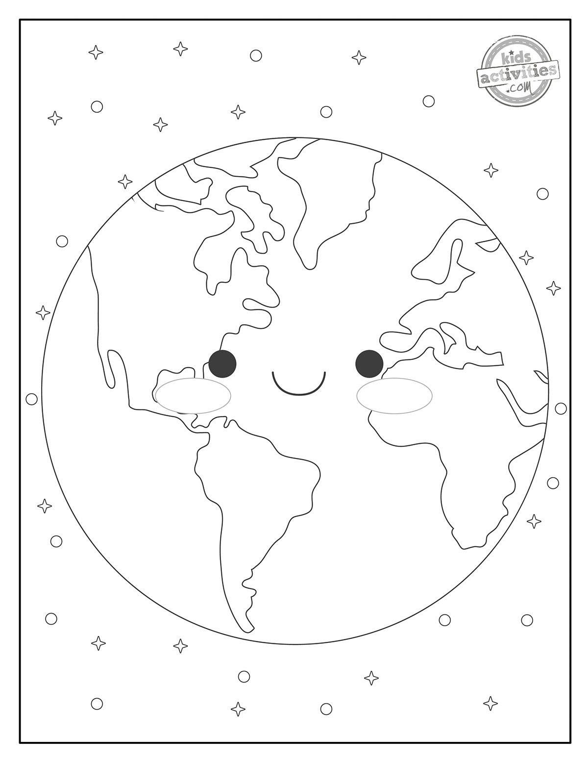 earth coloring pages