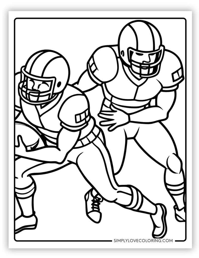 Fun Football Coloring Pages Free PDF Printables Simply Love Coloring