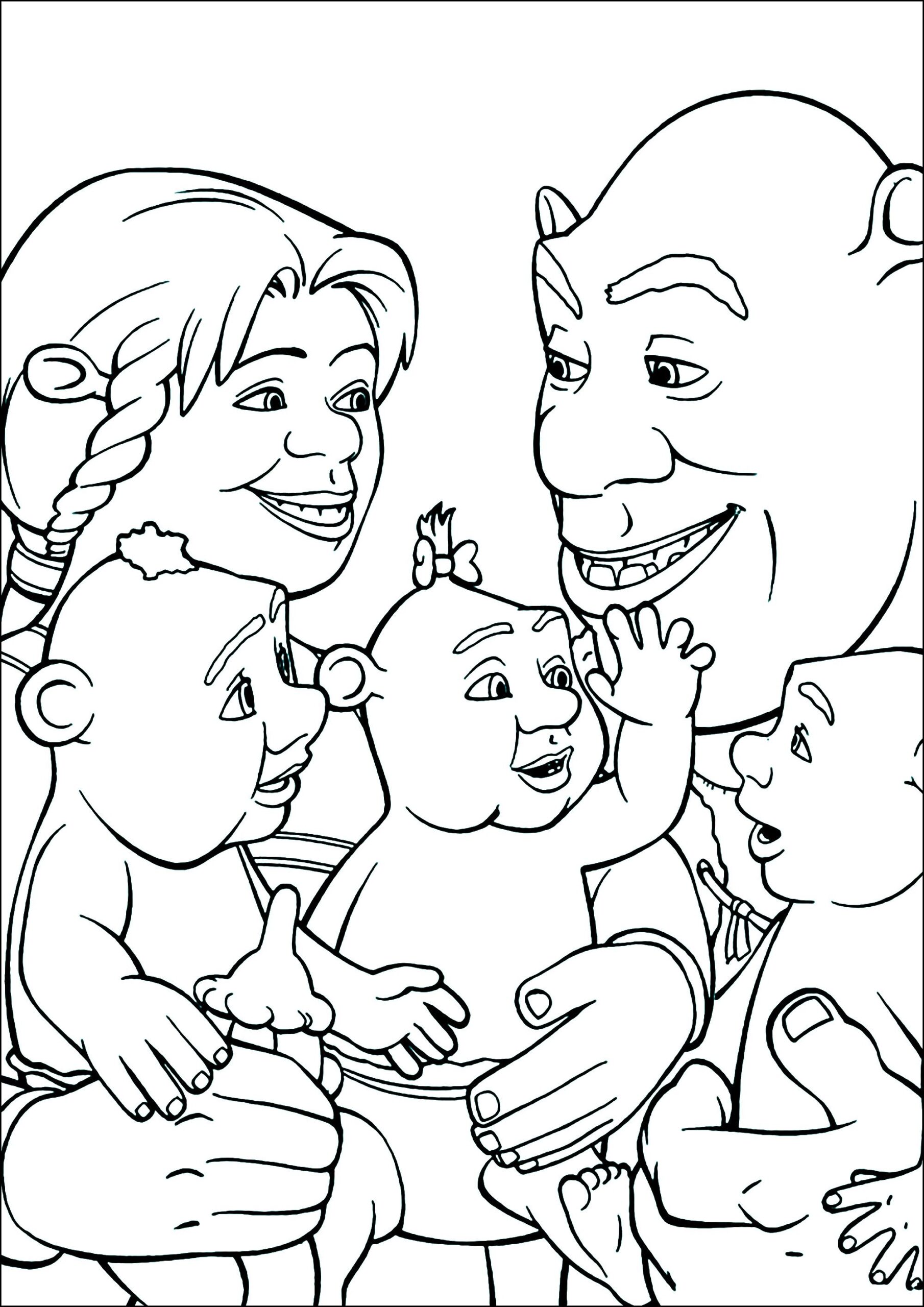 shrek coloring pages