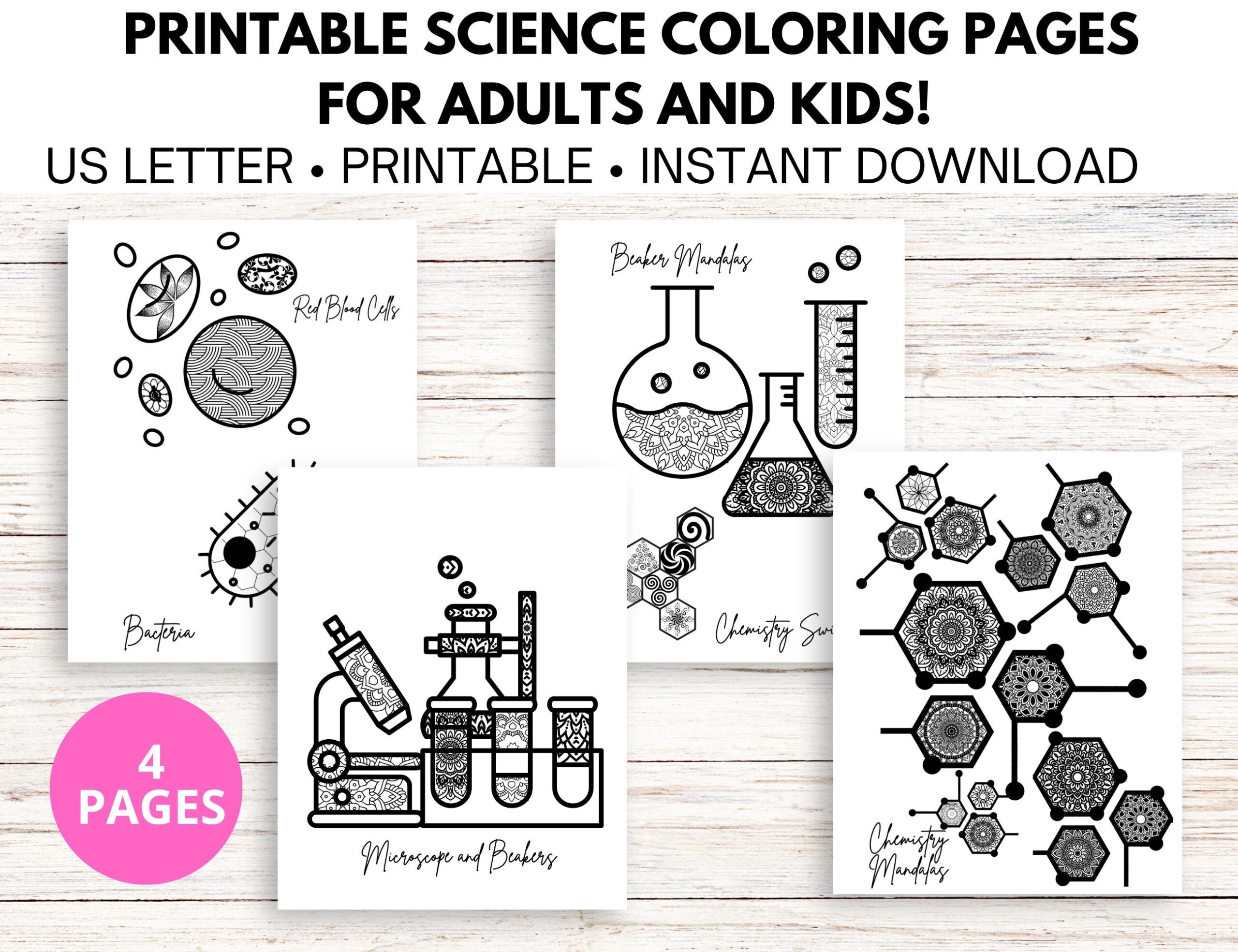 Fun Science Coloring Pages With Mandala Patterns Kids Activity Adult Coloring Pages Beakers And Science Fun Etsy Fun Science Coloring Pages With Mandala Patterns Kids Activity Adult Coloring Pages Beakers And Science Fun Etsy