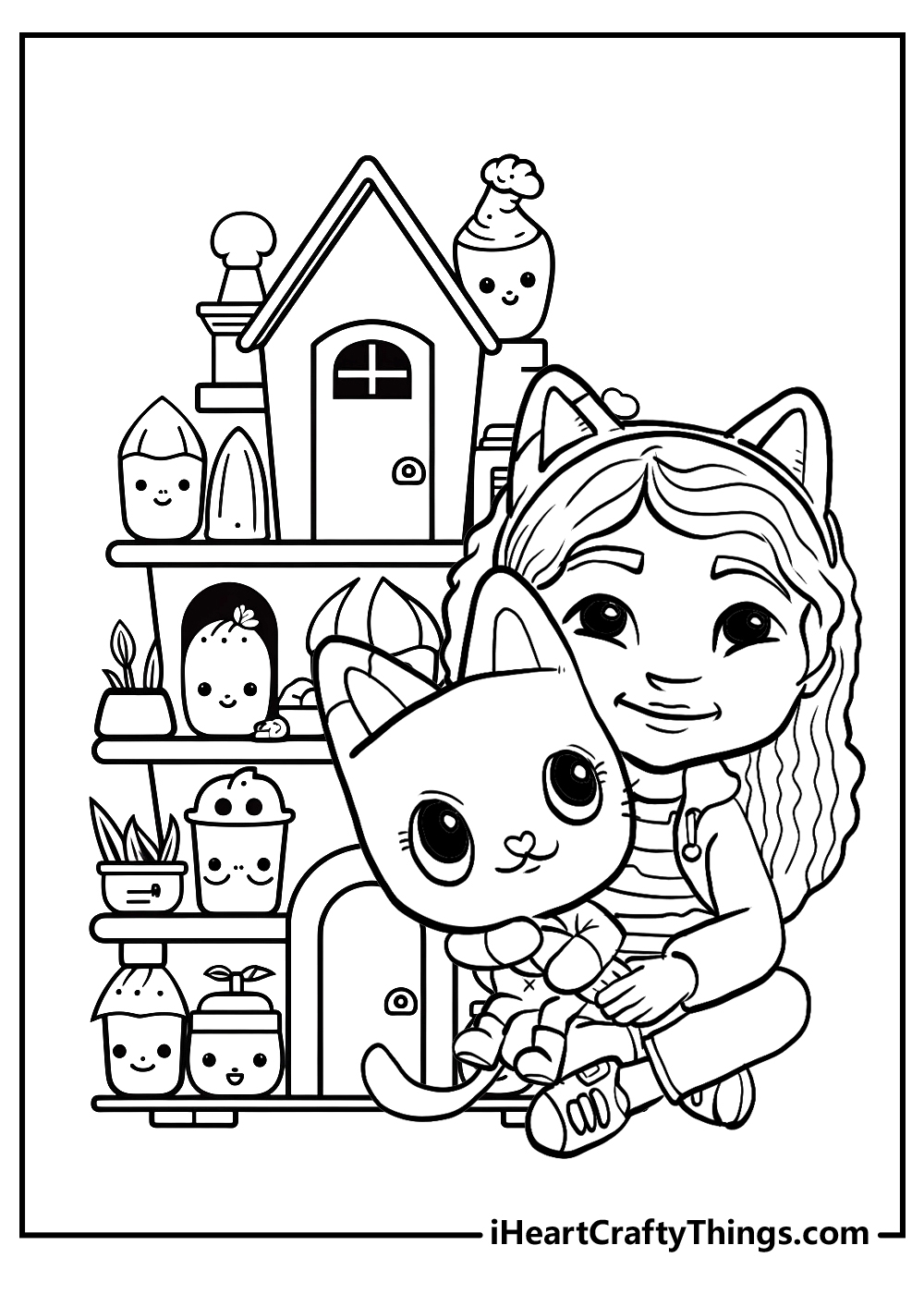 gabby's dollhouse coloring pages