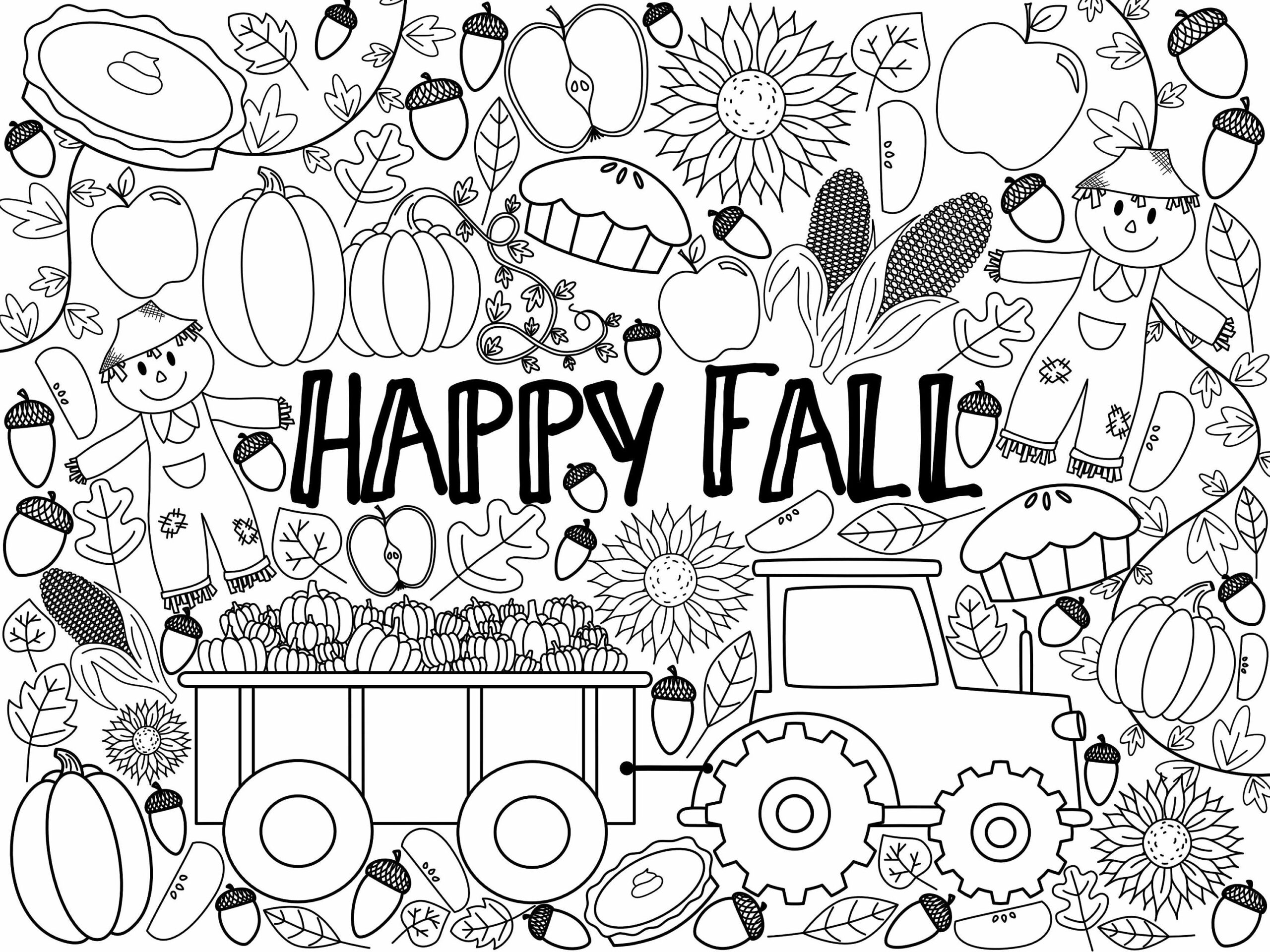 fall coloring pages free