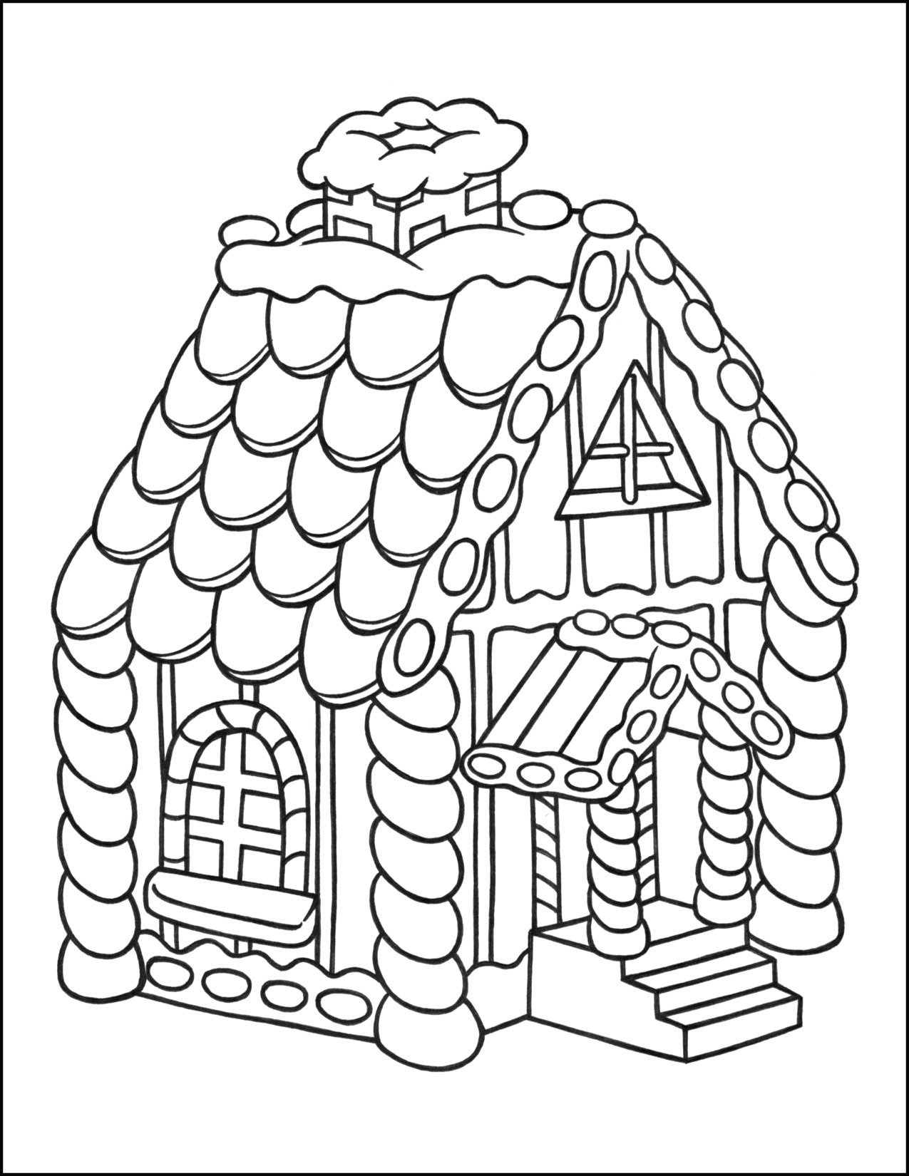 gingerbread house coloring page gingerbread house coloring page