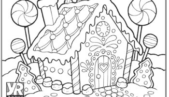 Gingerbread House Coloring Page Young Rembrandts Shop