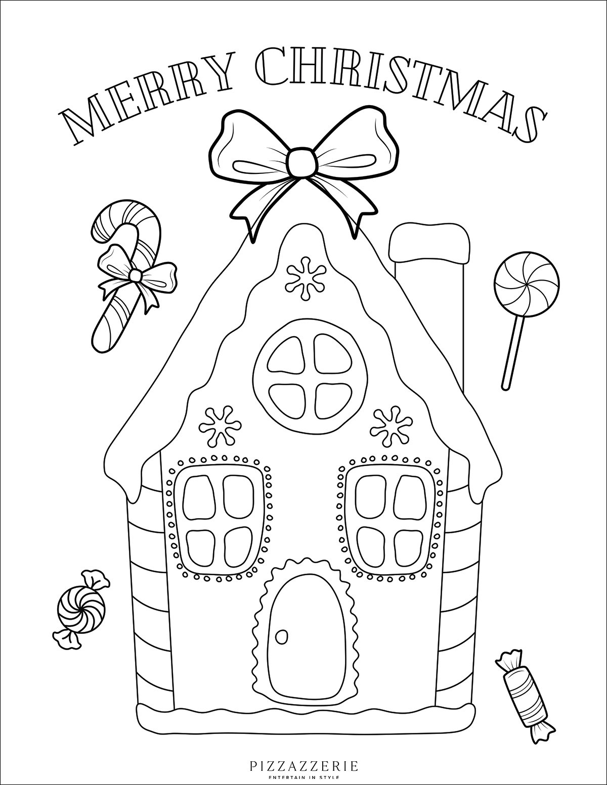 Gingerbread House Coloring Pages Free Printable PDFs Pizzazzerie Gingerbread House Coloring Pages Free Printable PDFs Pizzazzerie