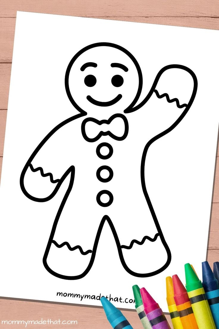 gingerbread man coloring page