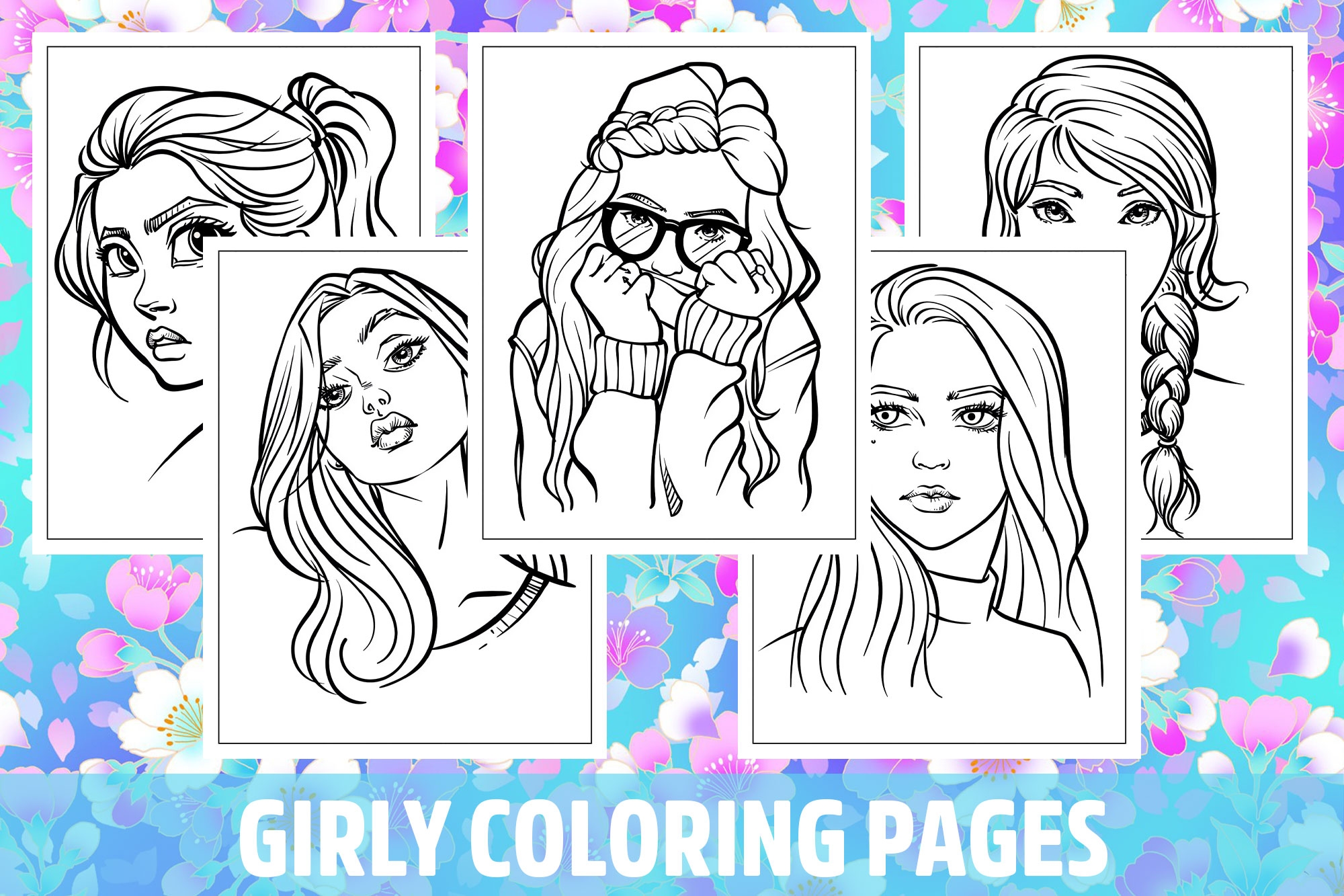 girly coloring pages