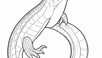 Glass Lizard Coloring Page
