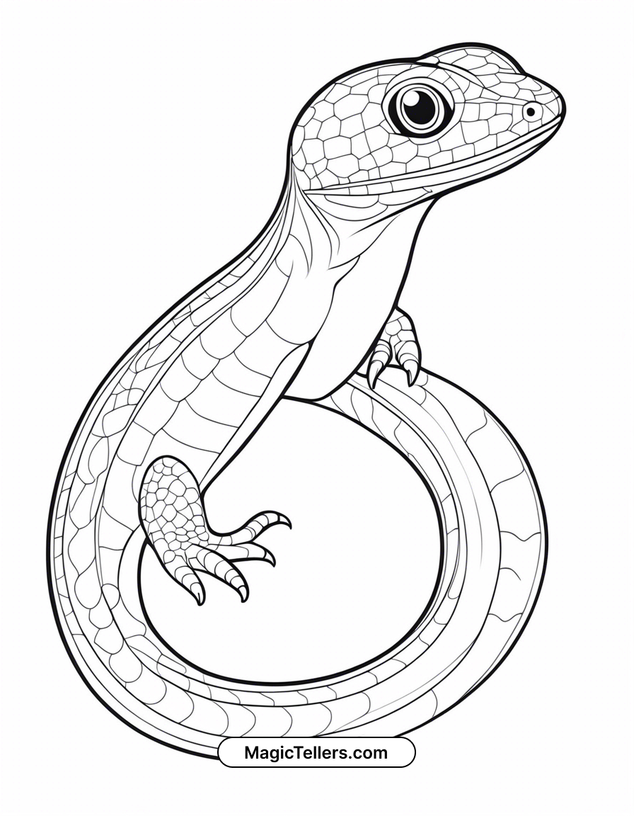 Glass Lizard Coloring Page Glass Lizard Coloring Page
