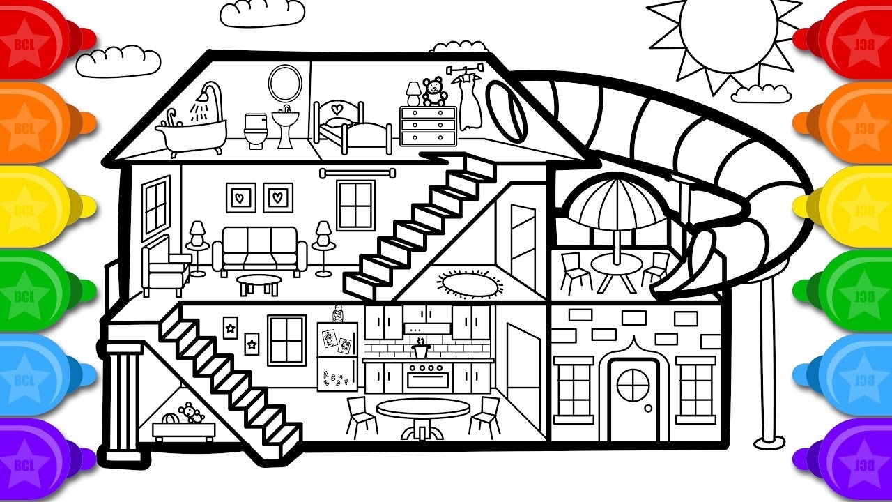 house coloring pages house coloring pages