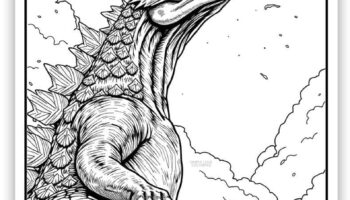 Godzilla Coloring Pages Free PDF Printables Simply Love Coloring