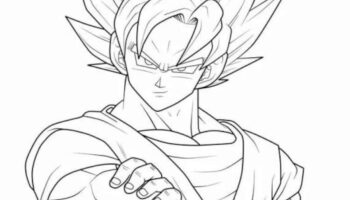 Goku Coloring Pages Fun Anime Art digital Download Etsy