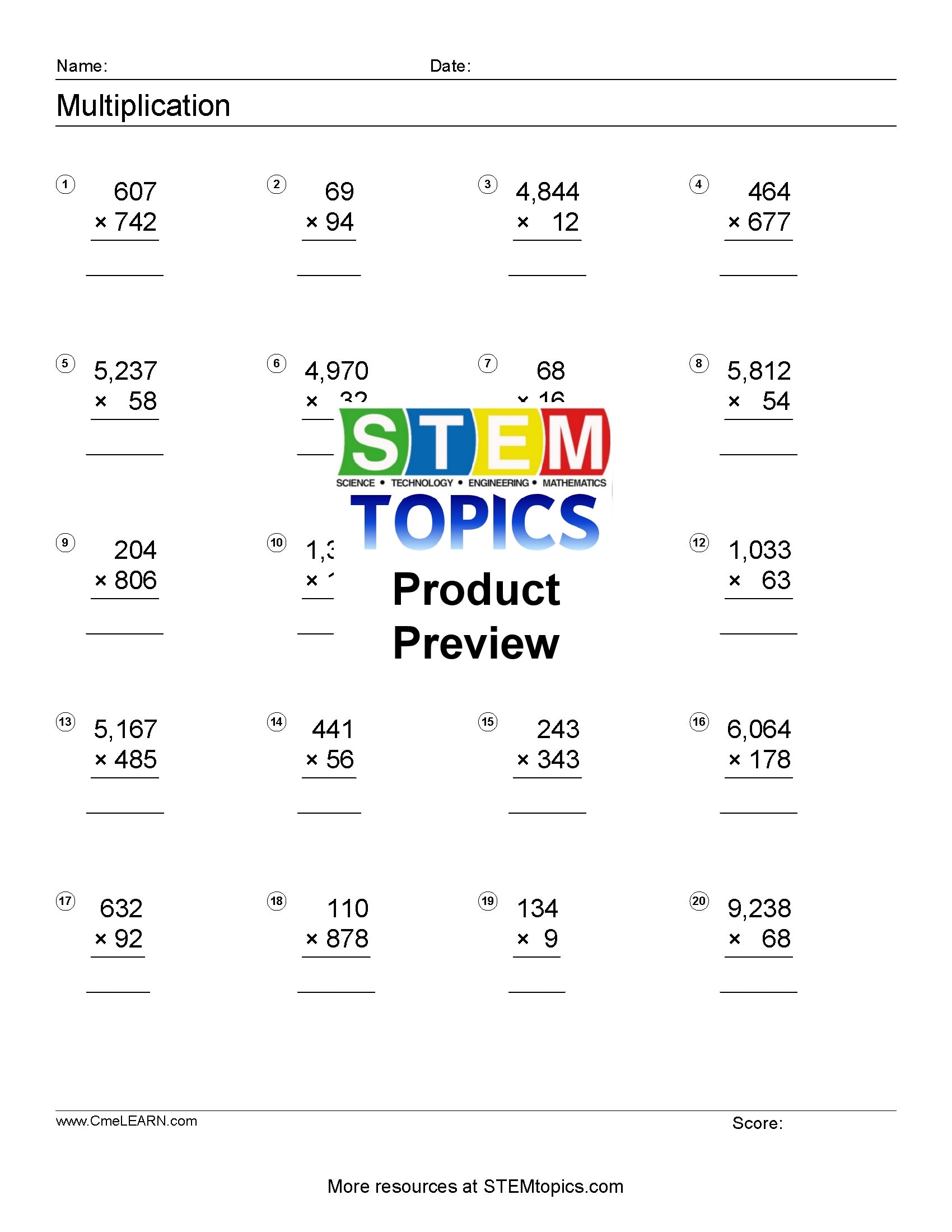 Grade 6 Math Worksheets Full Year Curriculum 596 Pages digital Download Etsy