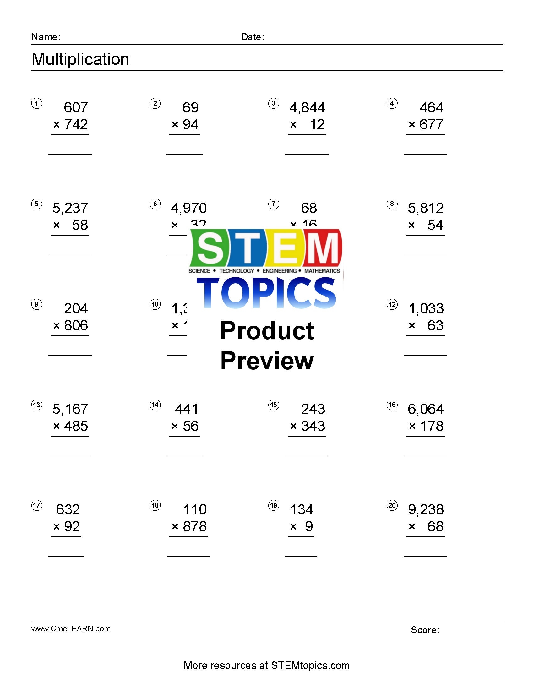 Grade 6 Math Worksheets Full Year Curriculum 596 Pages digital Download Etsy
