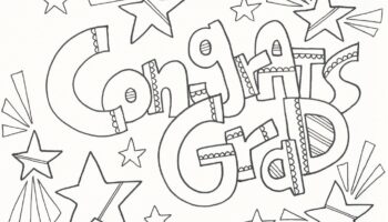 Graduation Coloring Pages DOODLE ART ALLEY