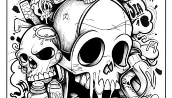 Graffiti Coloring Pages
