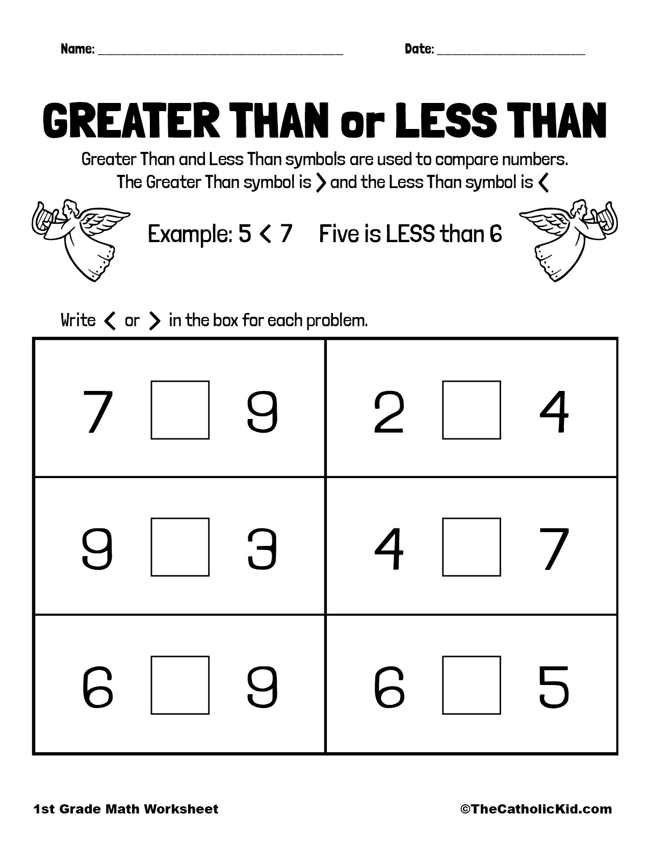 less than more than worksheets