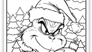 Grinch Coloring Pages Free PDF Printables Simply Love Coloring