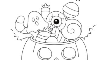 Halloween Coloring Page Etsy