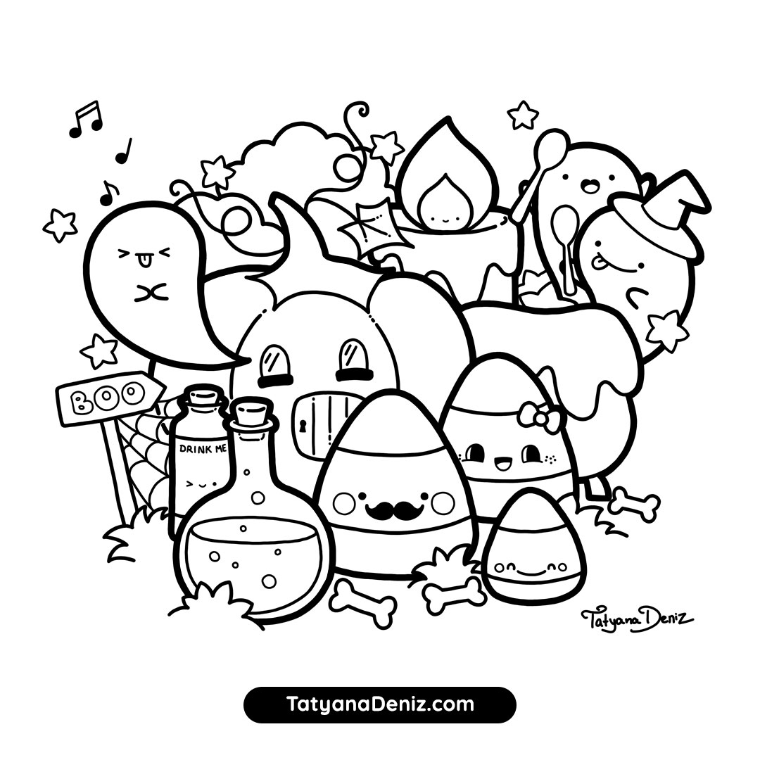 halloween printable coloring pages