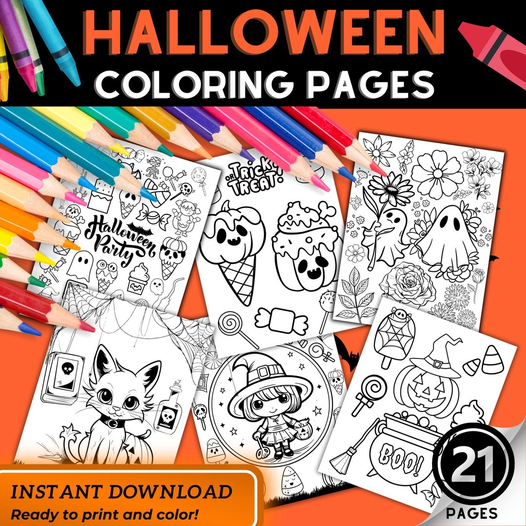 halloween color pages halloween color pages