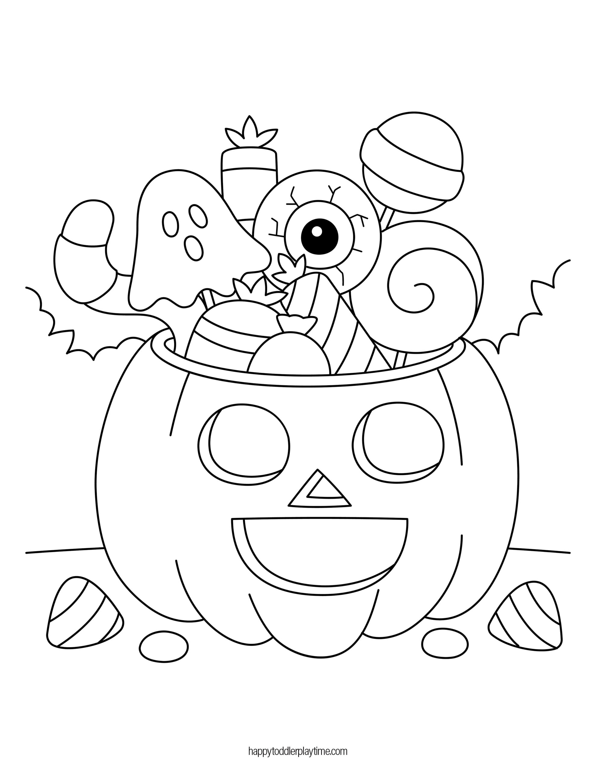 Halloween Coloring Pages For Kids Happy Toddler Playtime
