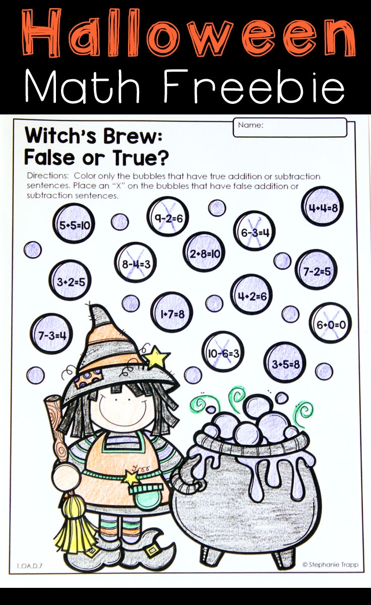 halloween math worksheets