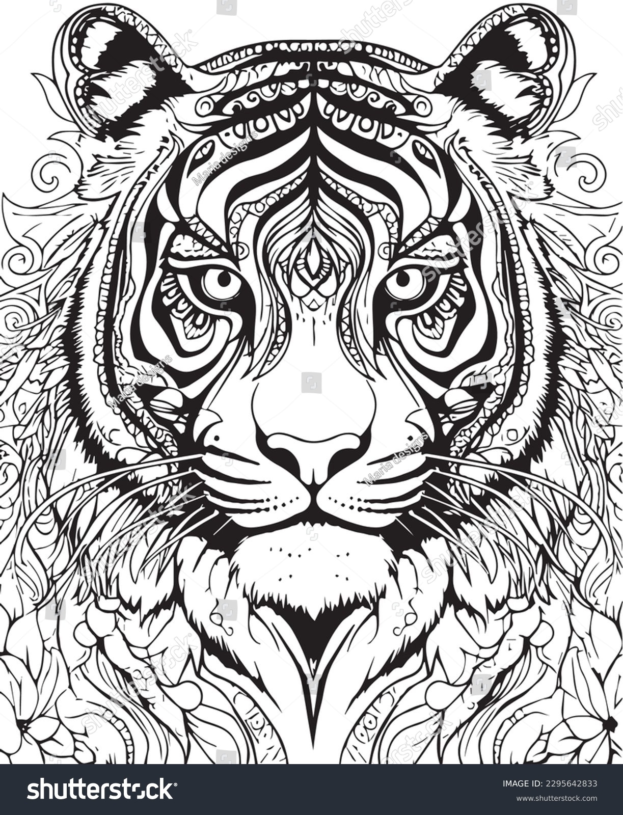 tiger coloring page