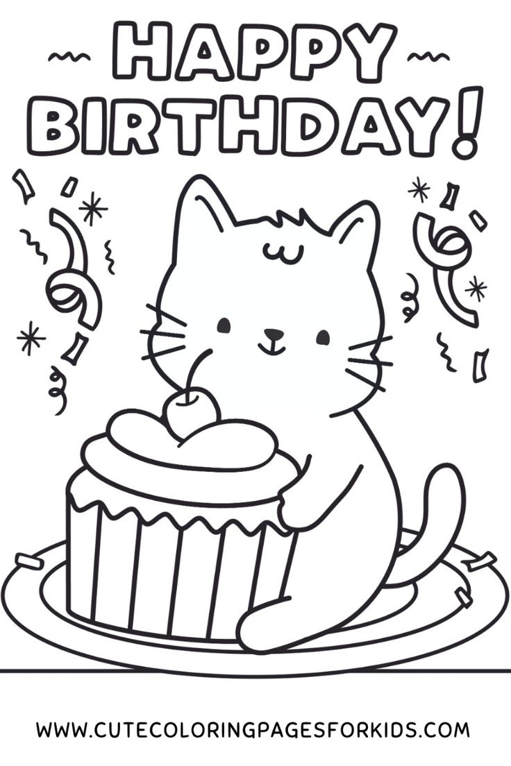 birthday coloring page