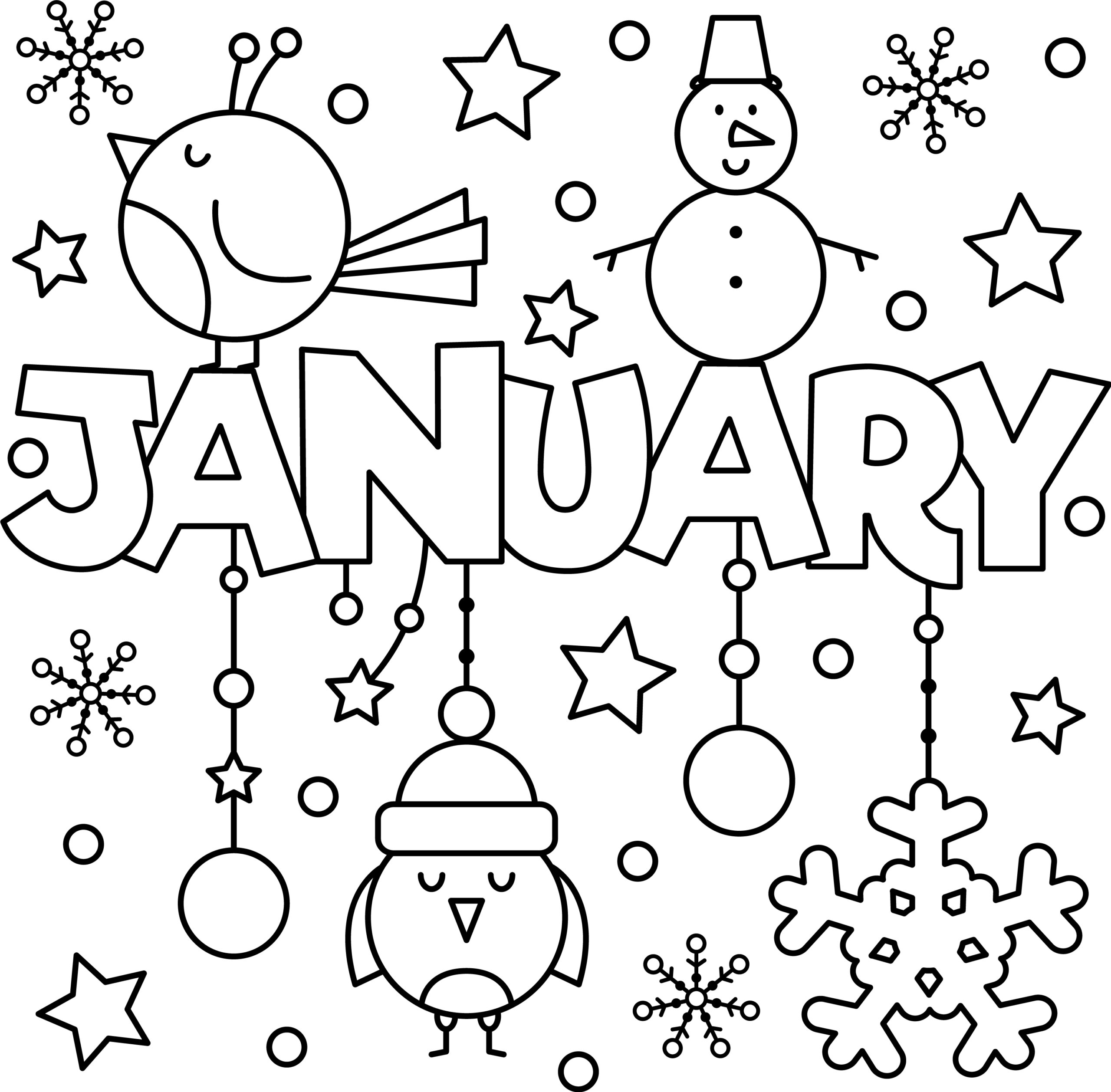 Happy New Year January Colouring Page Thrifty Mommas Tips Happy New Year January Colouring Page Thrifty Mommas Tips