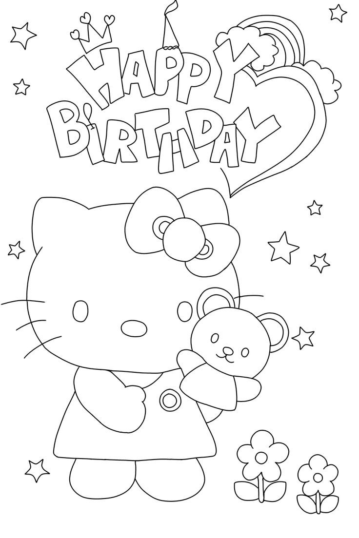 hello kitty printable coloring pages