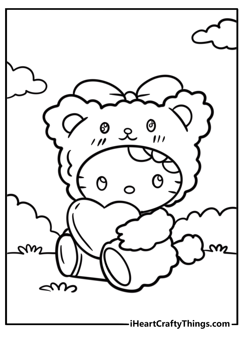 hello kitty coloring page