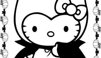 Hello Kitty Halloween Coloring Pages Best Coloring Pages For Kids