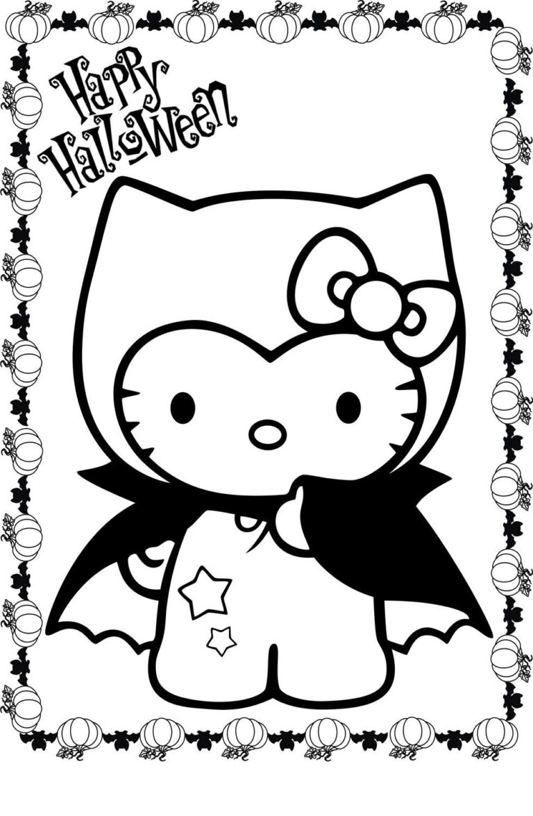 Hello Kitty Halloween Coloring Pages Best Coloring Pages For Kids
