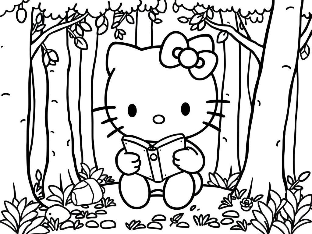 free hello kitty coloring pages
