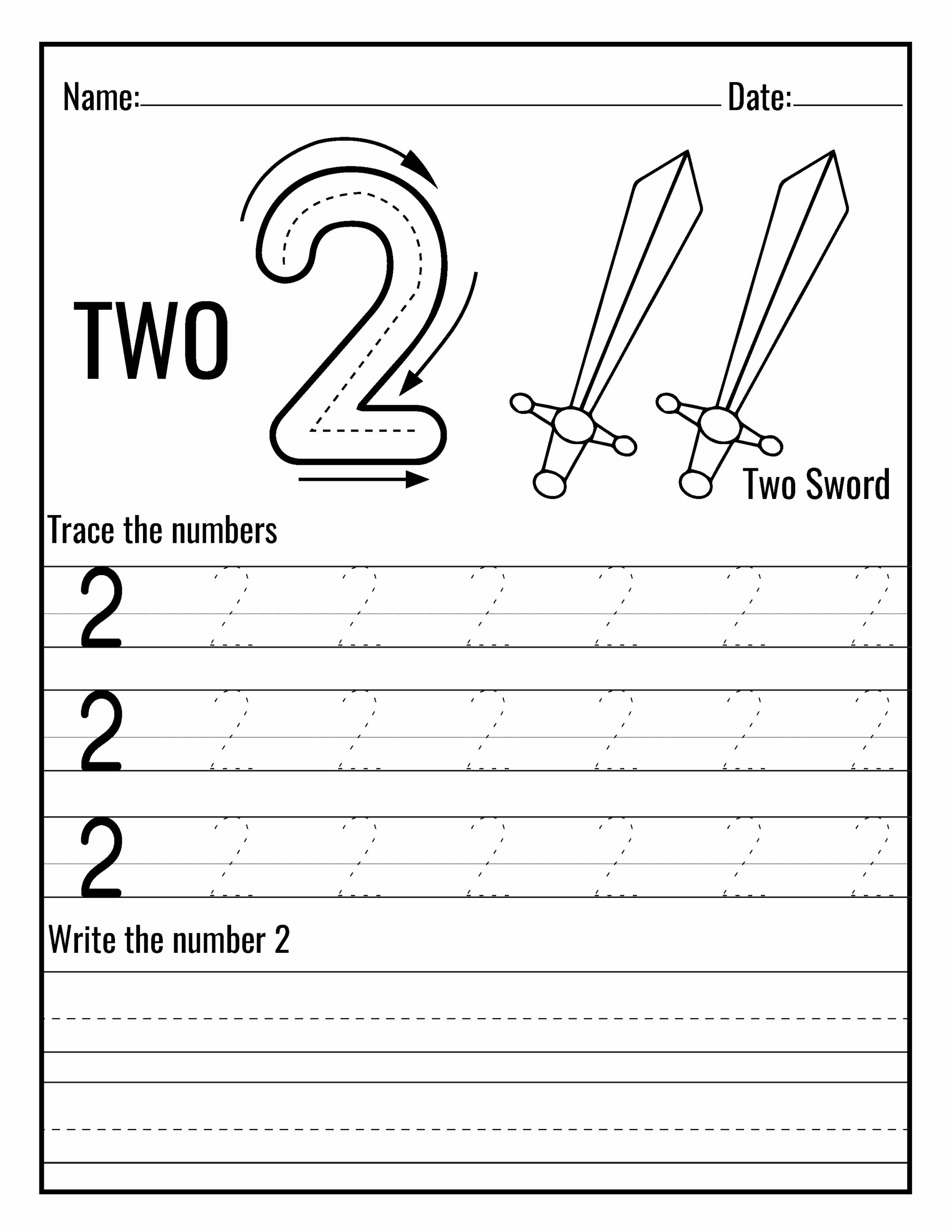 number tracing worksheets