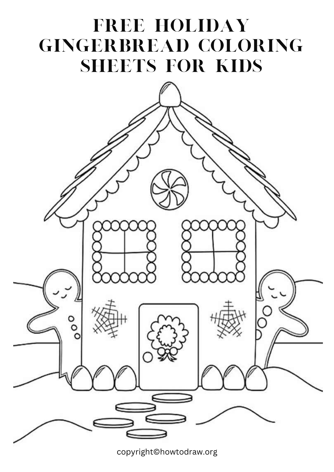 Holiday Gingerbread Coloring Page For Kids Free Printable Holiday Gingerbread Coloring Page For Kids Free Printable