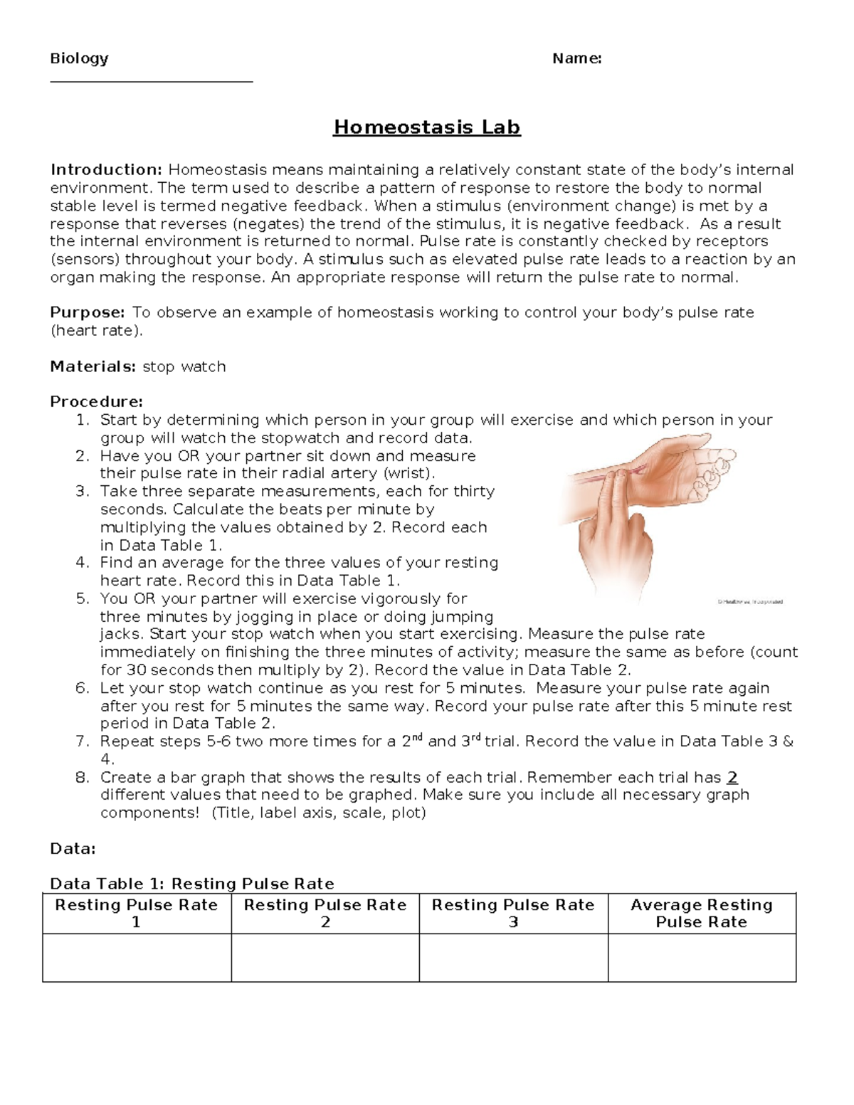 Homeostasis Worksheet Understanding Negative And Positive Feedback Systems Studocu