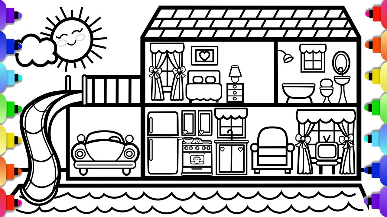 house coloring page house coloring page