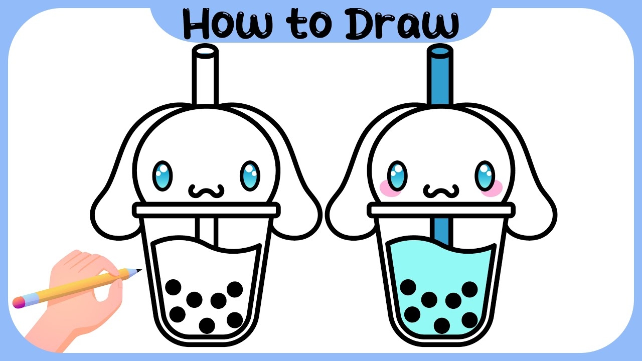 How To Draw Cinnamoroll Boba Tea Easy Step by Step Tutorial YouTube