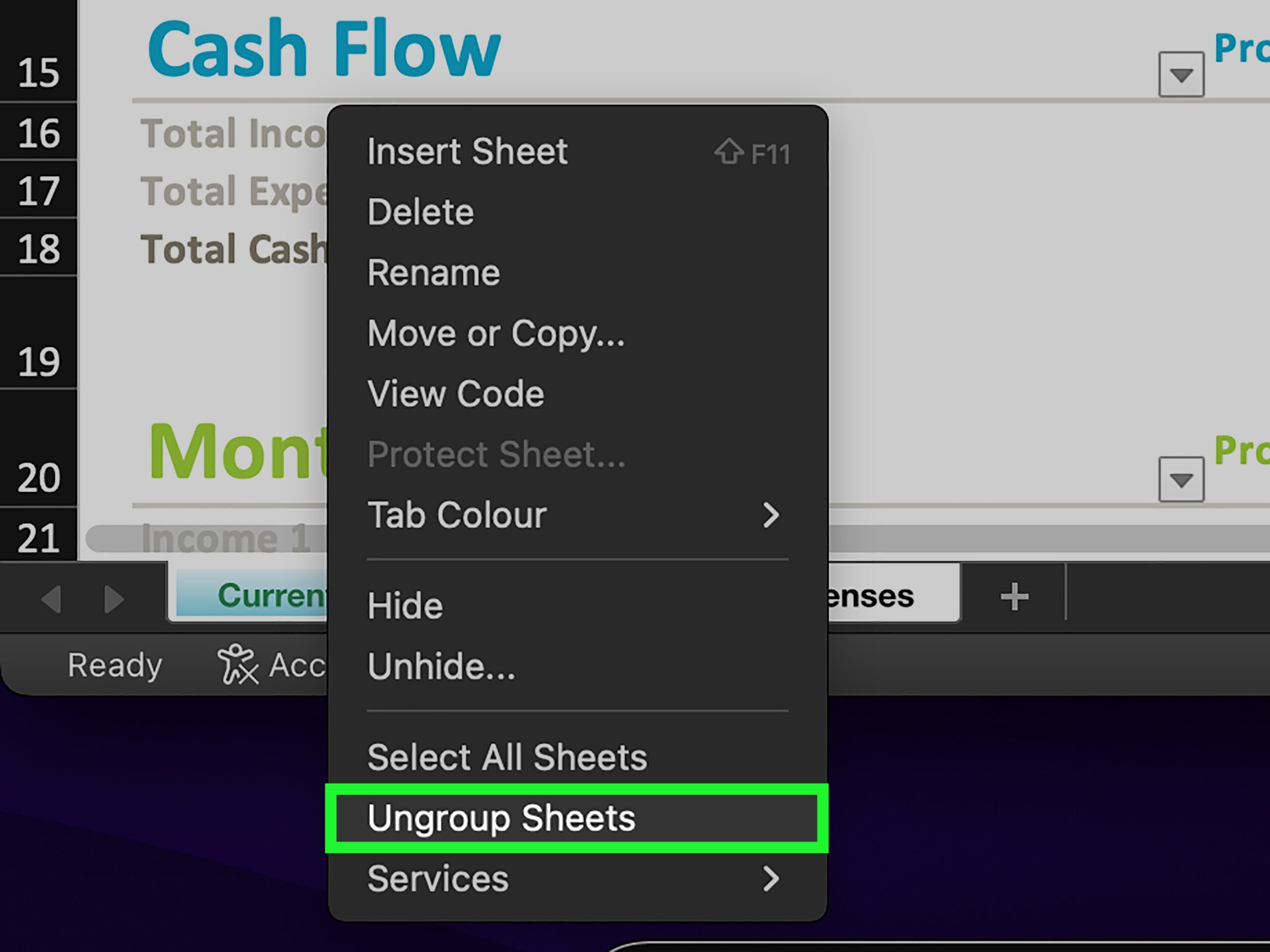 how to group worksheets in excel