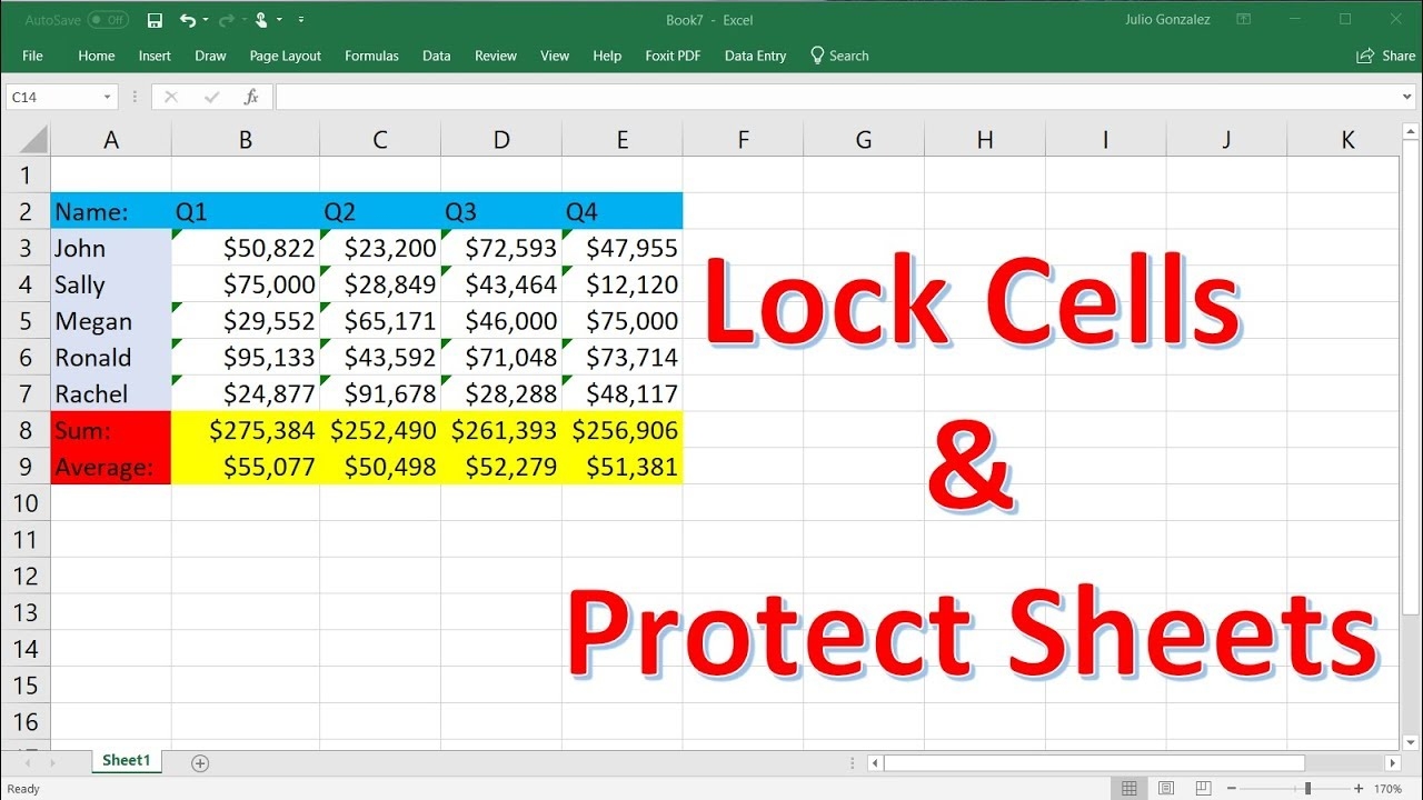 How To Lock Individual Cells And Protect Sheets In Excel YouTube